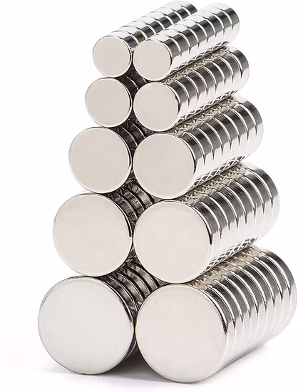 ニッケルコーティングされた超強力な N35-N52 ネオジムシリンダーと DOT 付き 3m 赤色粘着磁気ディスク